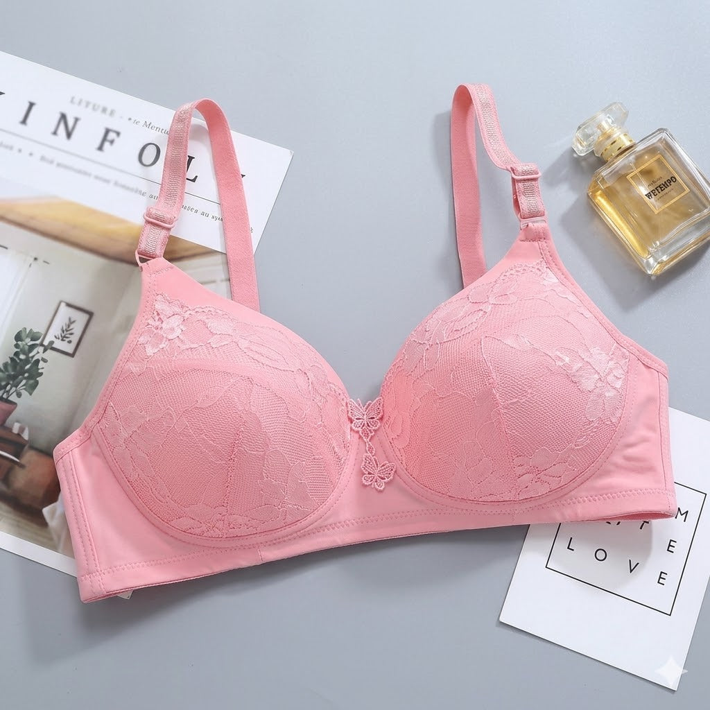 Curvy Lightly Padded strapless Wired Bra-PINK